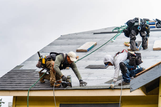 Professional Roofing technician working in Napa, CA